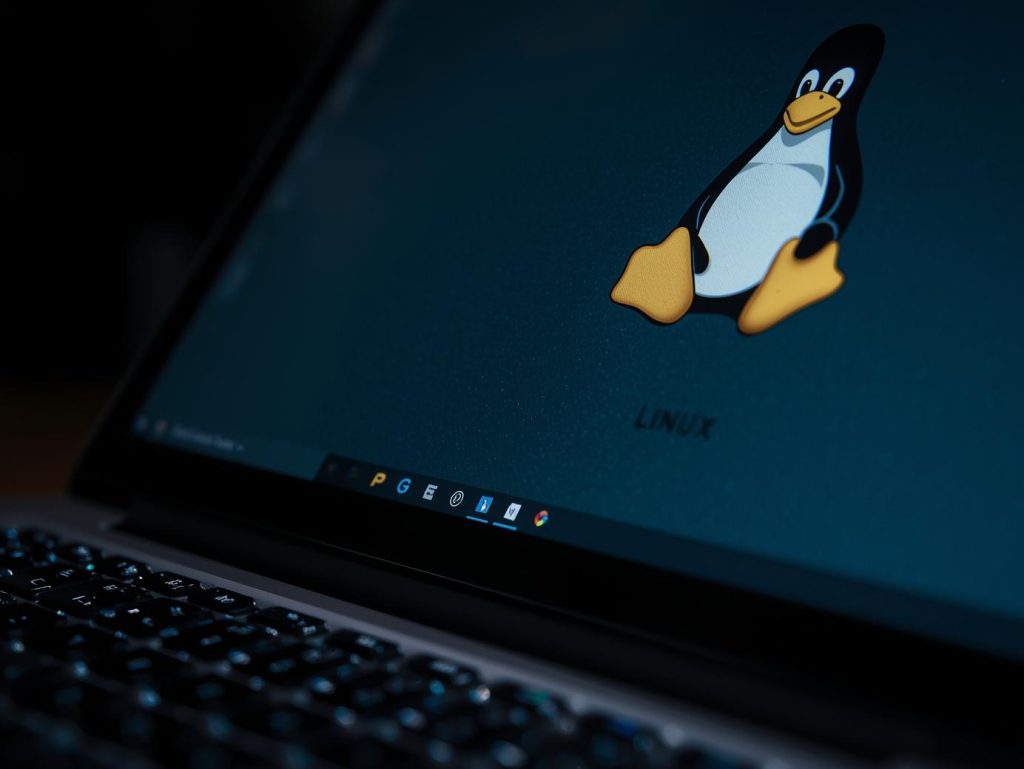 a laptop running Linux