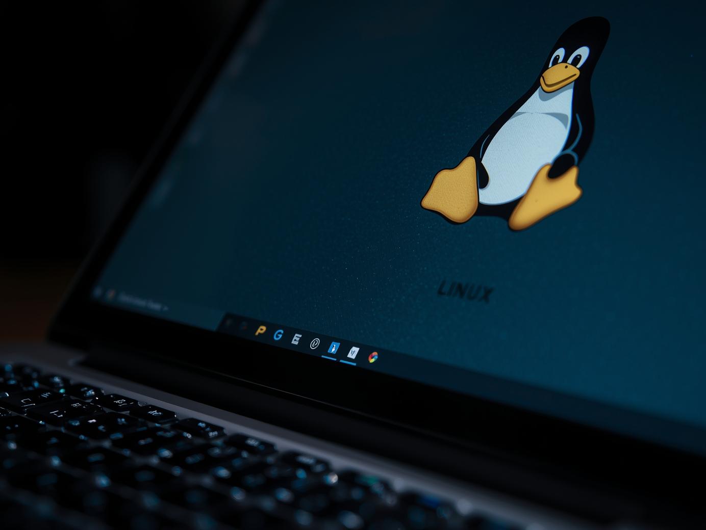 a laptop running Linux