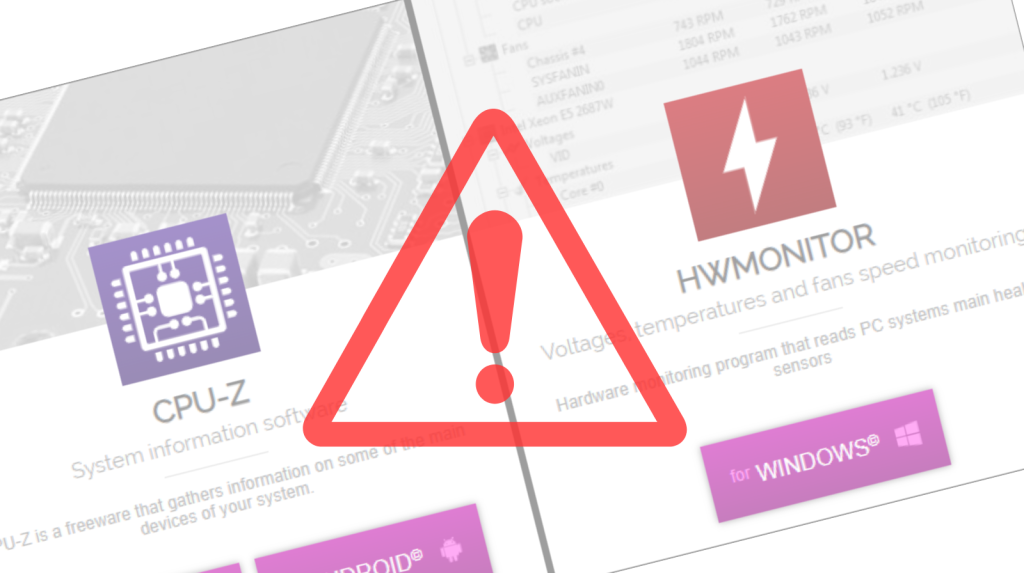 HWMonitor și CPU-Z infectate cu malware