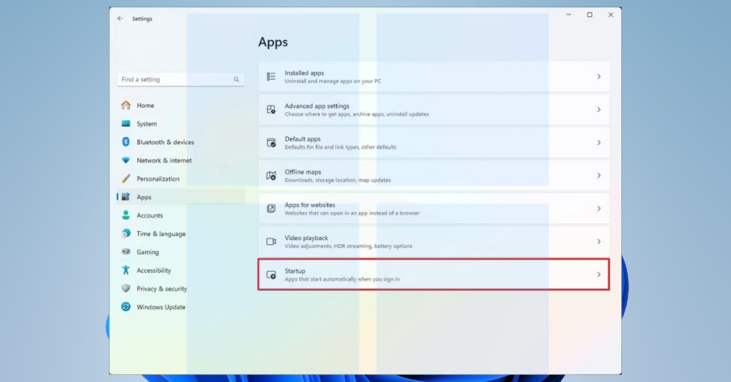 Windows Startup