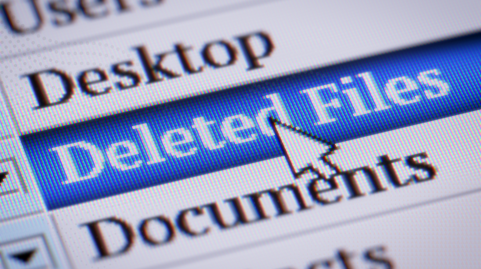 deleted files