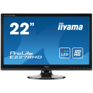 Moniteur d’occasion Iiyama E2278HD, 22 pouces Full HD TN, VGA, DVI