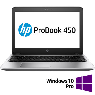 Laptop Refurbished HP ProBook 450 G4, Intel Core i5-7200U 2.50GHz, 8GB DDR4, 256GB SSD, DVD-RW, 15.6 Inch Full HD, Numeric Keyboard, Webcam + Windows 10 Pro