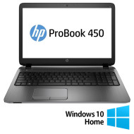 Portátil reacondicionado HP ProBook 450 G2,Intel Core i5-5200U 2,20 GHz, 8 GB DDR3, 256 GB SSD, 15,6 pulgadas HD, cámara web +Windows 10 Home