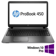 HP ProBook 450 G3 Refurbished Laptop, Intel Core i3-6100U 2,30 GHz, 8 GB DDR3, 256 GB SSD, DVD-RW, 15,6 Zoll, Ziffernblock, Webcam + Windows 10 Pro