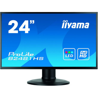 Monitor Iiyama XB2481HS Reacondicionado, 24 Pulgadas Full HD VA, VGA, DVI, HDMI
