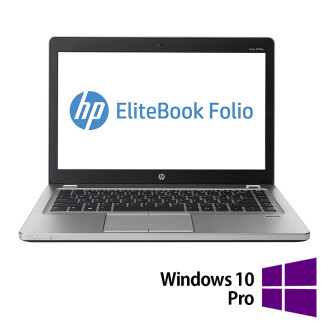 Laptop ricondizionato HP EliteBook Folio 9470M,Intel Core i5-3427U 1,80 GHz, DDR3 da 8 GB, SSD da 256 GB, 14 pollici, Webcam+Windows 10 Pro
