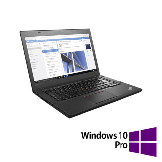 Laptop ricondizionato LENOVO ThinkPad T460, Intel Core i5-6300U 2,40 GHz, 8 GB DDR4, 256 GB SSD, 14 pollici HD, Webcam + Windows 10 Pro