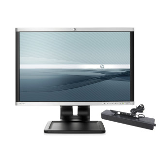 Monitor HP LA2205wg usato, LCD da 22 pollici, 1680 x 1050, VGA, DVI, Display Port, USB + SoundBar H-108