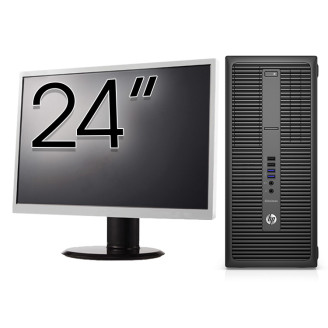 Second Hand HP 800 G2 Tower Computer Package,Intel Core i5-6500 3.20GHz, 16GB DDR4, 256GBSSD + Monitor 24 Inch