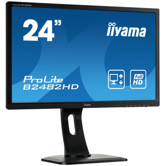 Iiyama B2482HD Refurbished Monitor, 24 Inch Full HD TN, VGA, DVI