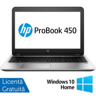 Laptop Refurbished HP ProBook 450 G4, Intel Core i5-7200U 2.50GHz, 8GB DDR4, 256GB SSD, DVD-RW, 15.6 Inch Full HD, Numeric Keyboard, Webcam + Windows 10 Home