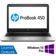 Laptop Refurbished HP ProBook 450 G4, Intel Core i5-7200U 2.50GHz, 8GB DDR4, 256GB SSD, DVD-RW, 15.6 Inch Full HD, Tastatura Numerica, Webcam + Windows 10 Home