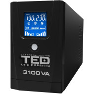 USV TED Line Interactive 3100VA/1800W, LCD Display, 3x Schuko