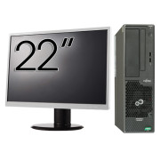 Paket gebrauchter Computer Fujitsu Primergy MX130 S2, AMD FX-4100 3.60GHz, 8GB DDR3, 500GB HDD + 22 Zoll Monitor