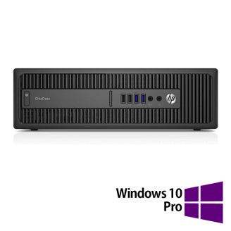 Ordinateur reconditionné HP 800 G1 SFF, Intel Core i3-4130 3.40GHz, 8GB DDR3, 500GB SATA + Windows 10 Pro