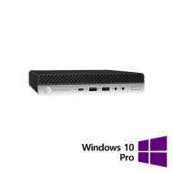 Számítógép felújított HP EliteDesk 800 G3 Mini PC, Intel Core i5-7400T 2,40 GHz, 8 GB DDR4, 128 GB SSD + Windows 10 Pro