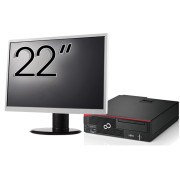 Fujitsu Esprimo D756 Souprava Stolního Počítače, Intel Core i5-6500, 3.20GHz, 8GB DDR4, 240GB SSD, DVD-ROM + 22 palců monitor