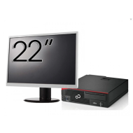 Fujitsu Esprimo D756 Desktop Computer Package,Intel Core i5-6500 3.20GHz, 8GB DDR4, 240GB SSD,DVD-ROM + Monitor 22 Inch +Windows 10 Pro