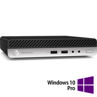 HP ProDesk 400 G4 Mini PC felújított számítógép, Intel Core i5-8500T 2.10 - 3.50GHz, 8GB DDR4, 256GB SSD + Windows 10 Pro