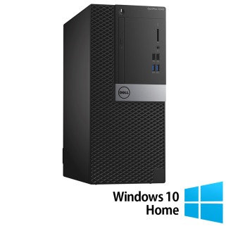 Компютър DELL Optiplex 3040 Tower, Intel Core i3-6100 3.70GHz, 4GB DDR3, 500GB SATA + Windows 10 Home