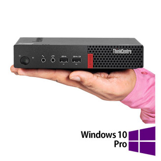 Odnowiony komputer Lenovo ThinkCentre M710q Mini PC, Intel Core i5-6500T 2.50GHz, 8GB DDR4, 256GB SSD + Windows 10 Pro