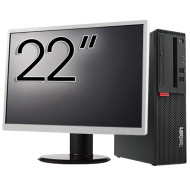 Używany pakiet Komputer Lenovo M710 SFF, Intel Core i5-6500 3.20GHz, 8GB DDR4, 256GB SSD + monitor 22 cale