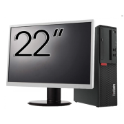 Ανακαινισμένο Computer Package Lenovo M710 SFF, Intel Core i3-6100 3.70GHz, 8GB DDR4, 256GB SSD + 22 ιντσών Monitor + Windows 10 Pro