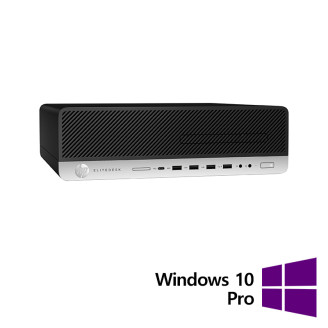 Számítógép felújított HP ProDesk 800 G4 SFF, Intel Core i5-8500 3,00 - 4,10 GHz, 8 GB DDR4, 256 GB SSD + Windows 10 Pro