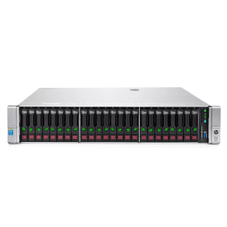 HP ProLiant DL380 G9 felújított kiszolgáló, 2U 2 x Intel Xeon E5-2697A V4 2,60–3,60 GHz, 256 GB DDR4 ECC rendszer, 2 x 1 TB SSD + 20 x 1,8 TB HDD SAS-10k, Raid P440ar/2 GB + 12 GB SAS bővítő, 4 x 1 Gb RJ-45 + 2 x 10 Gb SFP, iLO 4 Advanced, 2xHS források