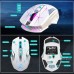 Gaming Mouse, HXSJ T300, 2400dpi, 7 Buttons, RGB, White, Wireless