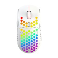 Mouse IBLANCOD BL110, 3200dpi, 5 pulsanti, RGB, bianco, wireless