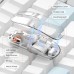Mouse M133, 2400dpi, 5 Buttons, Battery Level Indicator, Transparent, White, Wireless + Bluetooth