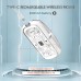 Mouse M133, 2400dpi, 5 Buttons, Battery Level Indicator, Transparent, White, Wireless + Bluetooth
