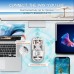 Mouse M133, 2400dpi, 5 Buttons, Battery Level Indicator, Transparent, White, Wireless + Bluetooth