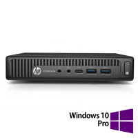 Ремонтиран мини компютър HP EliteDesk 800 G2, Intel Core i3-6100T 3.20GHz, 8GB DDR4, 256GB SSD + Windows 10 Pro