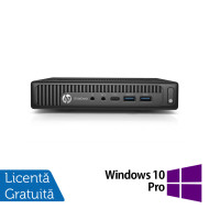 Ремонтиран мини компютър HP Elitedesk 800 G2, Intel Core i5-6500T 2.50GHz, 8GB DDR4, 256GB SSD + Windows 10 Pro