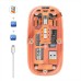 M233 Mouse, 1600dpi, 5 Buttons, Battery Level Indicator, Transparent, Orange, Wireless + Bluetooth
