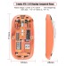 M233 Mouse, 1600dpi, 5 Buttons, Battery Level Indicator, Transparent, Orange, Wireless + Bluetooth