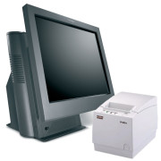 Tweedehands POS-pakket Toshiba SurePOS 500-serie 4852-E66, 15 inch 1024 x 768 LCD -touchscreen, Intel Celeron E1500 2,20 GHz, 1 GB DDR2, 128 GB SSD + thermische printer Wincor Nixdorf TH230+
