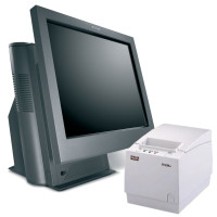 Second Hand POS Package Toshiba SurePOS 500 Series 4852-E66, 15 Inch 1024 x 768 LCD TouchScreen, Intel Celeron E1500 2.20GHz, 1GB DDR2, 128GB SSD + Thermal Printer Wincor Nixdorf TH230+