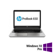 Laptop ricondizionato HP ProBook 650 G3, Intel Core i5-7200U 2,50 GHz, 8 GB DDR4, SSD da 256 GB, 15,6 pollici, tastiera numerica, webcam + Windows 10 Pro