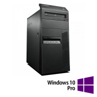 Обновен компютър Lenovo ThinkCentre M93 Tower, Intel Core i5-4430 3.00GHz, 8GB DDR3, 256GB SSD, DVD-RW + Windows 10 Pro