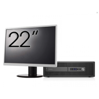 Repasovaný počítačový balíček HP ProDesk 600 G2 SFF, Intel Core i7-6700 3,40 GHz, 8 GB DDR4, 256 GB SSD + 22palcový monitor + Windows 10 Pro