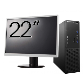 Refurbished Computer Package Lenovo S510 SFF, Intel Core i7-6700 3.40GHz, 8GB DDR4, 256GB SSD + 22 inch Monitor + Windows 10 Home