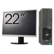 Pakiet Używany Komputer Fujitsu Primergy MX130 S2, AMD FX-4100 3,60 GHz, 8 GB DDR3, 500 GB HDD + 22-calowy monitor