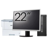 Prenovljen računalniški paket HP 800 G2 Tower, Intel Core i5-6500 3,20 GHz, 8 GB DDR4, 256 GB SSD + 22-palčni monitor + Windows 10 Home