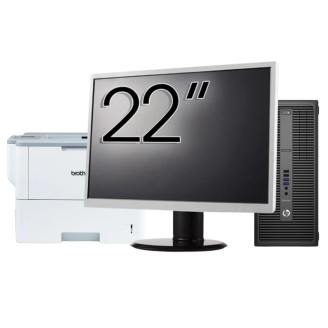 Pachet Calculator Refurbished HP 800 G2 Tower, Intel Core i5-6500 3.20GHz, 8GB DDR4, 256GB SSD + Monitor 22 Inch + Windows 10 Home