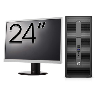 Używany pakiet komputera HP 800 G2 Tower, Intel Core i5-6500 3,20 GHz, 8 GB DDR4, 256 GBSSD + monitor 24 cale