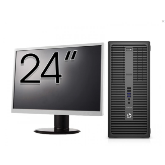 Refurbished HP 800 G2 Tower Computer Package, Intel Core i5-6500 3.20GHz, 16GB DDR4, 512GB SSD + Monitor 24 Inch + Windows 10 Pro